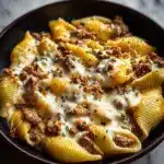 Crockpot Cheesy Ranch Beef Pasta Shells Recipe