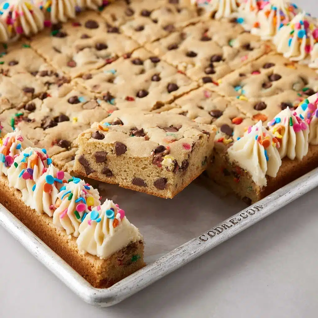 Chewy Sheet Pan Cookie Cake Recipe - Recipe Image