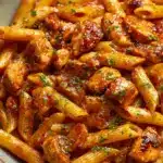 One-Pan Tangy Honey BBQ Chicken Penne Recipe