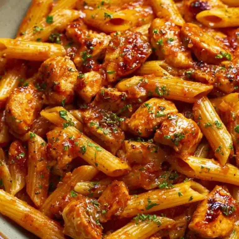 One-Pan Tangy Honey BBQ Chicken Penne Recipe