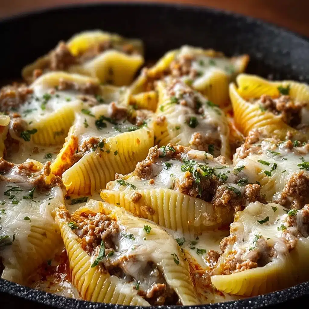 Crockpot Cheesy Ranch Beef Pasta Shells Recipe - Recipe Image