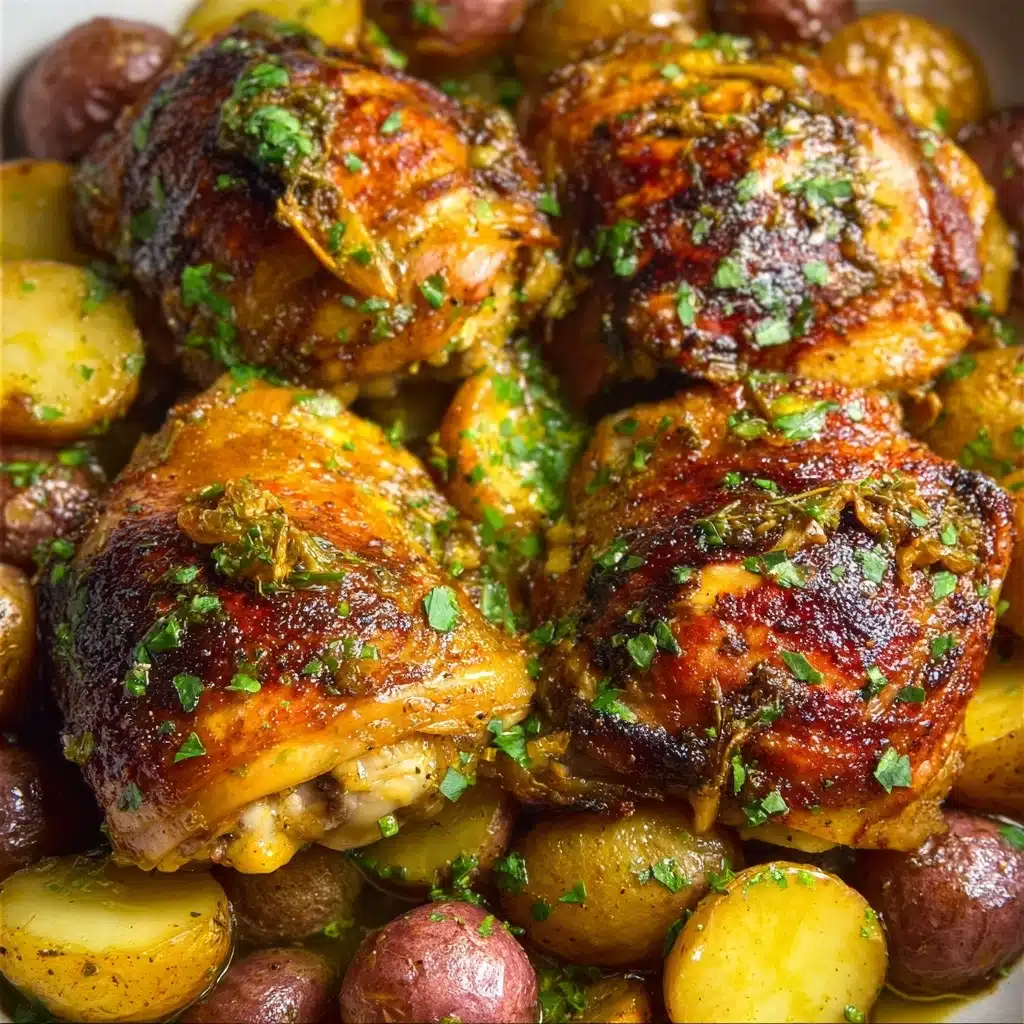 Garlic Parmesan Crockpot Chicken and Potatoes Recipe - Recipe Image