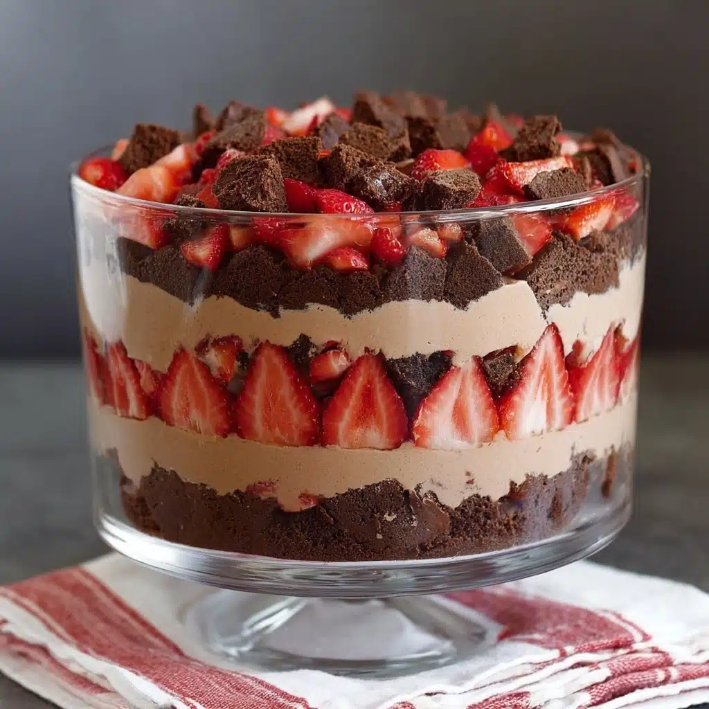 Strawberry Brownie Trifle Recipe - Recipe Image