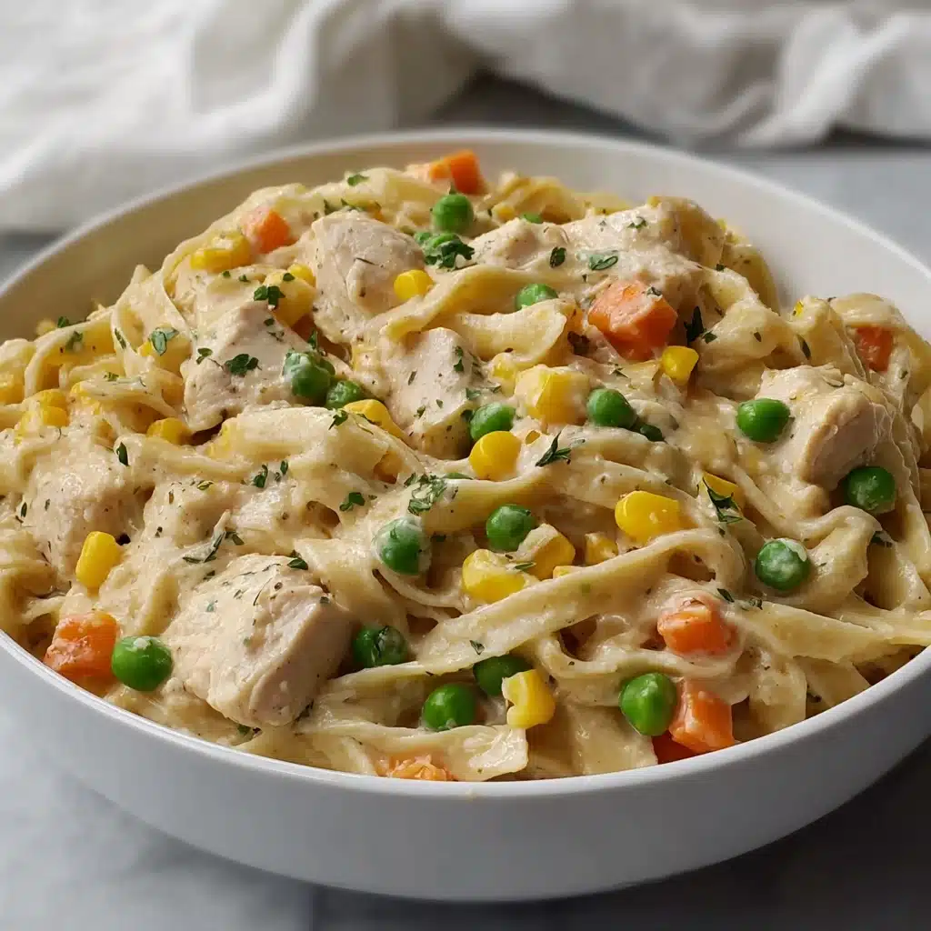 Quick Chicken Pot Pie Pasta Recipe - Recipe Image
