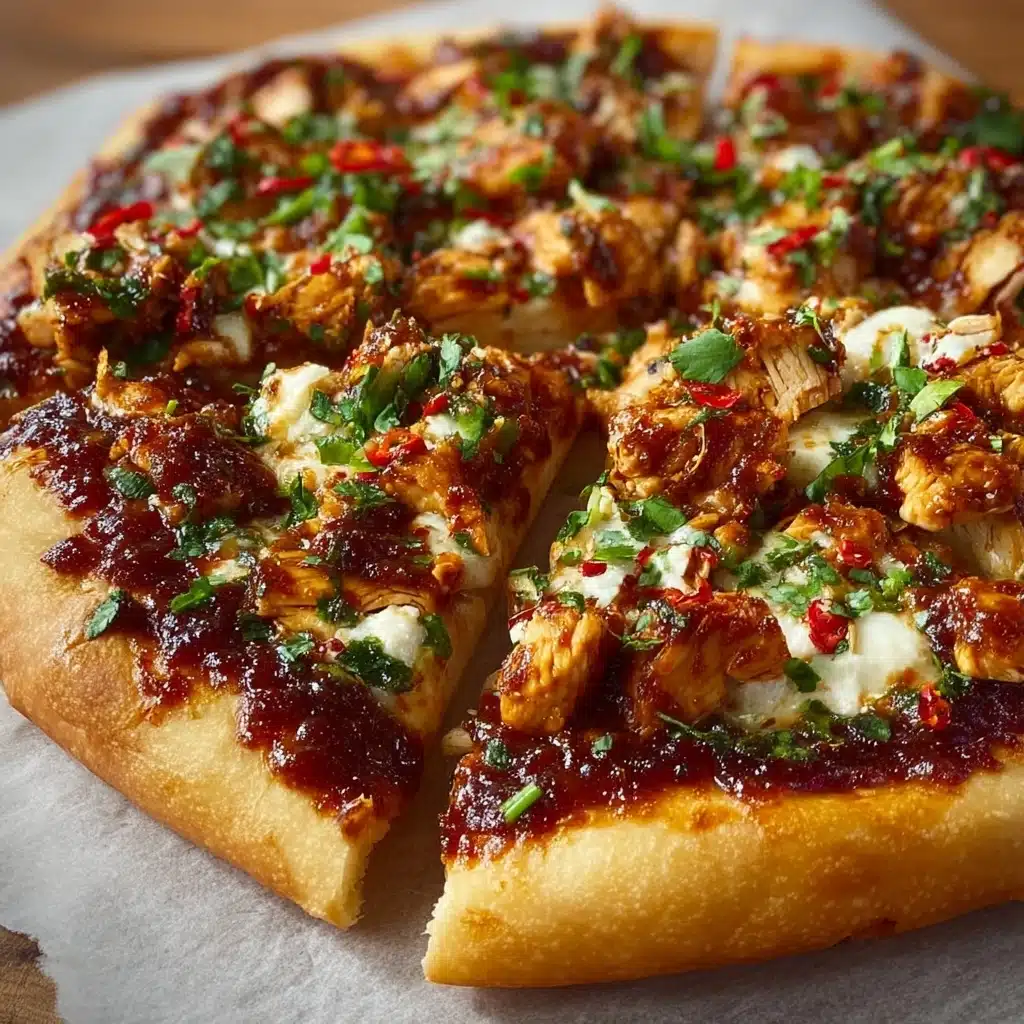Chili Garlic Chicken Pizza Recipe - Recipe Image