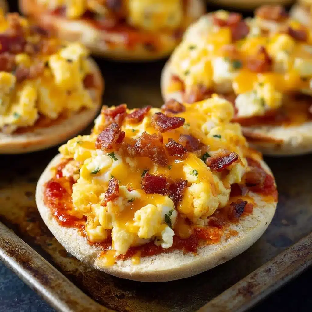 English Muffin Breakfast Pizzas Recipe - Recipe Image