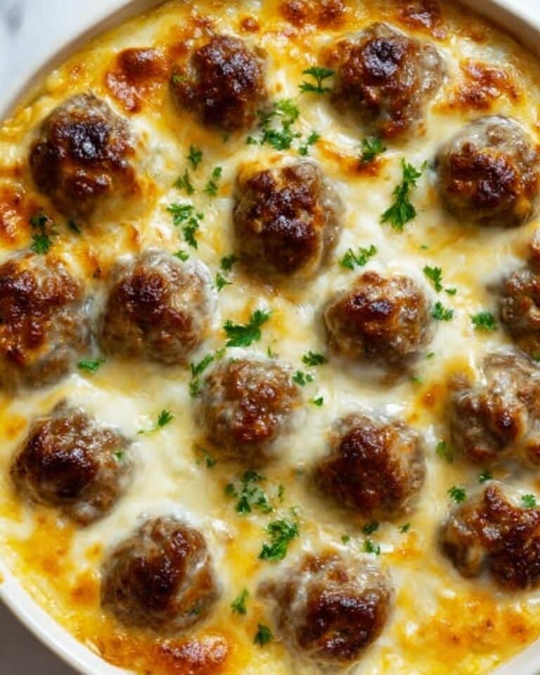 Dump-and-Bake Meatball Pasta Casserole Recipe
