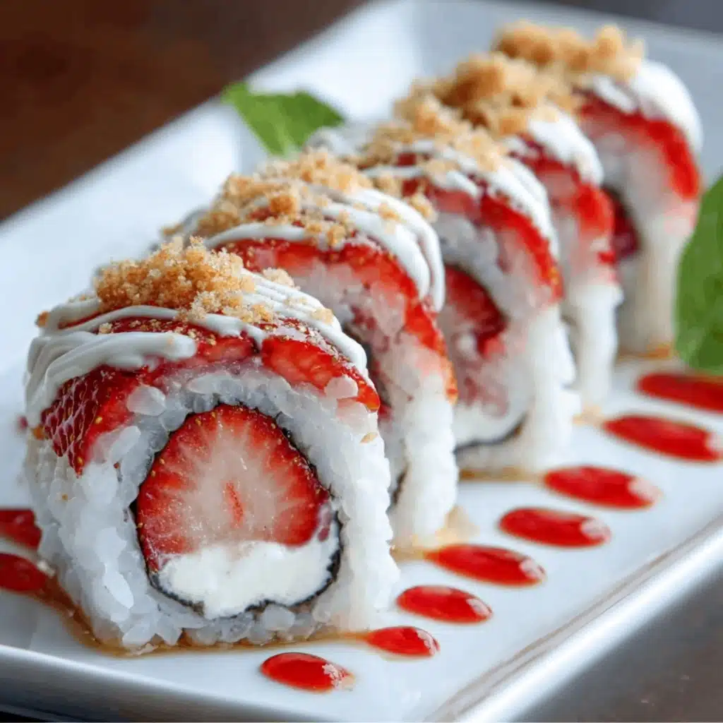 Strawberry Shortcake Sushi Roll Dessert Recipe - Recipe Image