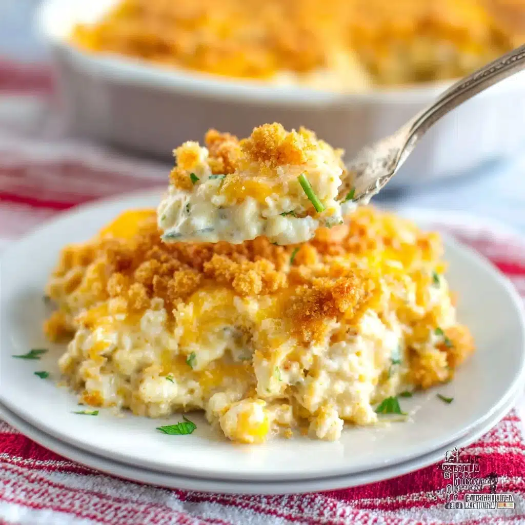 Ritz Cracker Chicken and Rice Casserole Recipe - Recipe Image