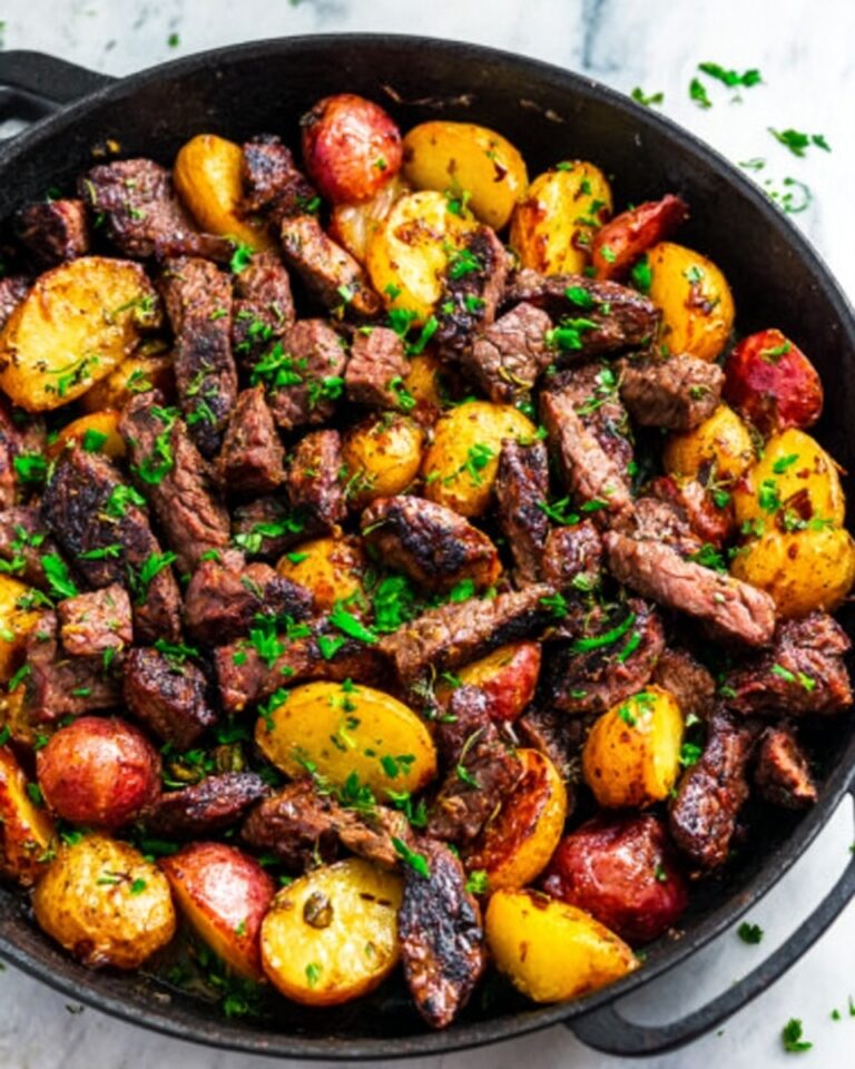 Skillet Garlic Butter Steak and Potatoes Recipe