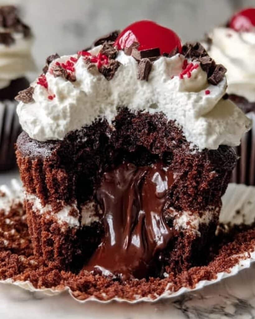 Chocolate Cupcakes with Cherry Filling Recipe