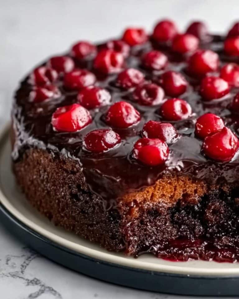 Chocolate Cherry Upside Down Cake Recipe