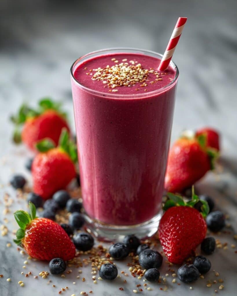 Berry Smoothie with Flaxseed Recipe