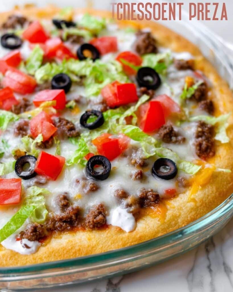 Taco Pizza with Crescent Dough Recipe
