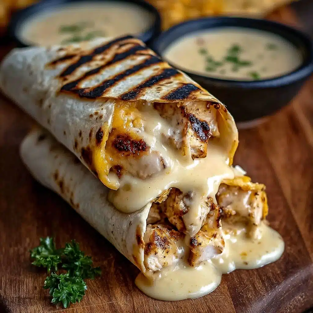Cheesy Garlic Chicken Wraps Recipe - Recipe Image