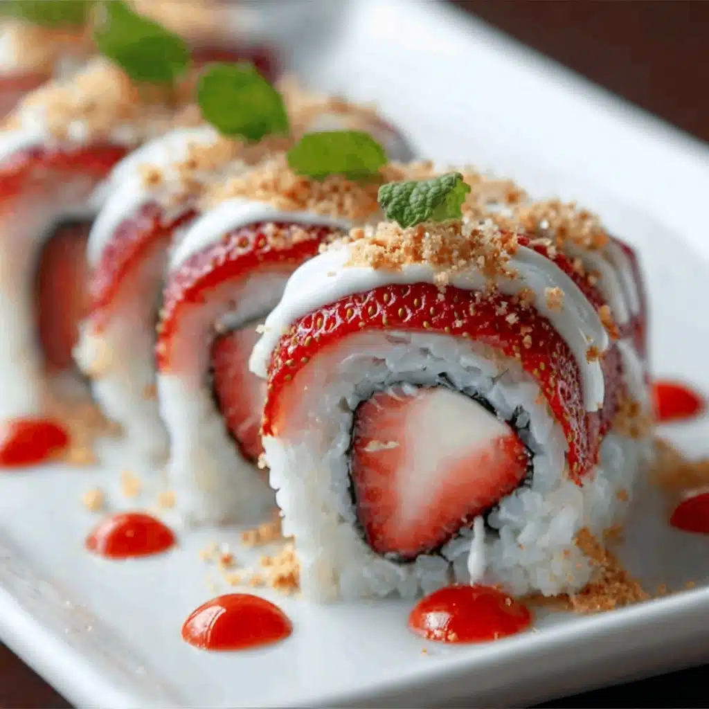 Strawberry Shortcake Sushi Roll Dessert Recipe - Recipe Image