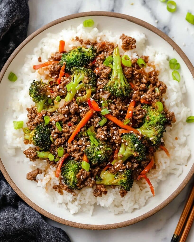 Korean Ground Beef Bowl Recipe