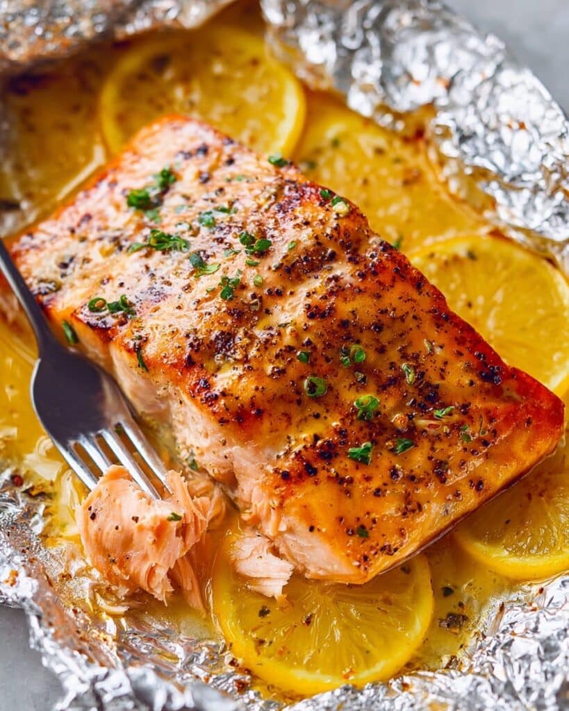 Sheet Pan Lemon Garlic Butter Salmon Recipe