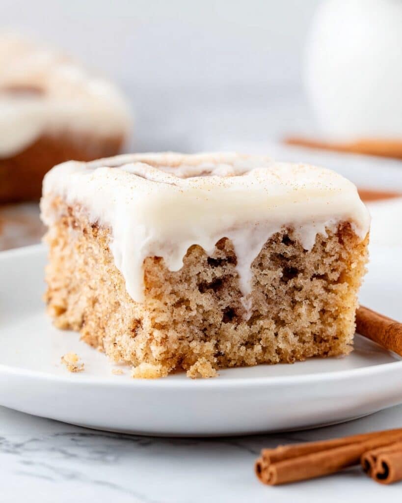 Cinnamon Roll Poke Cake Recipe