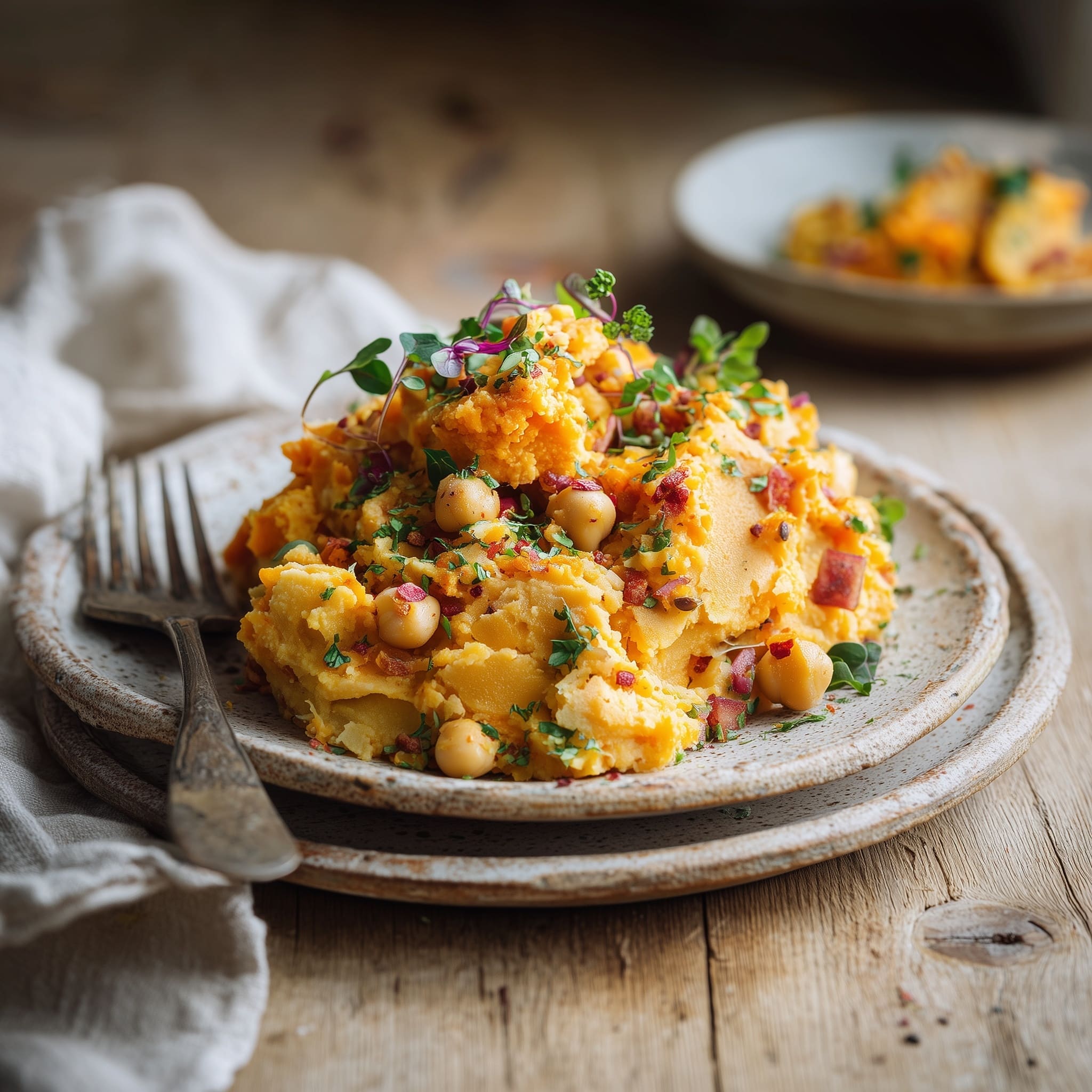 Turmeric Roasted Chicken with Butter Bean Hummus and Peppers Recipe - Recipe Image