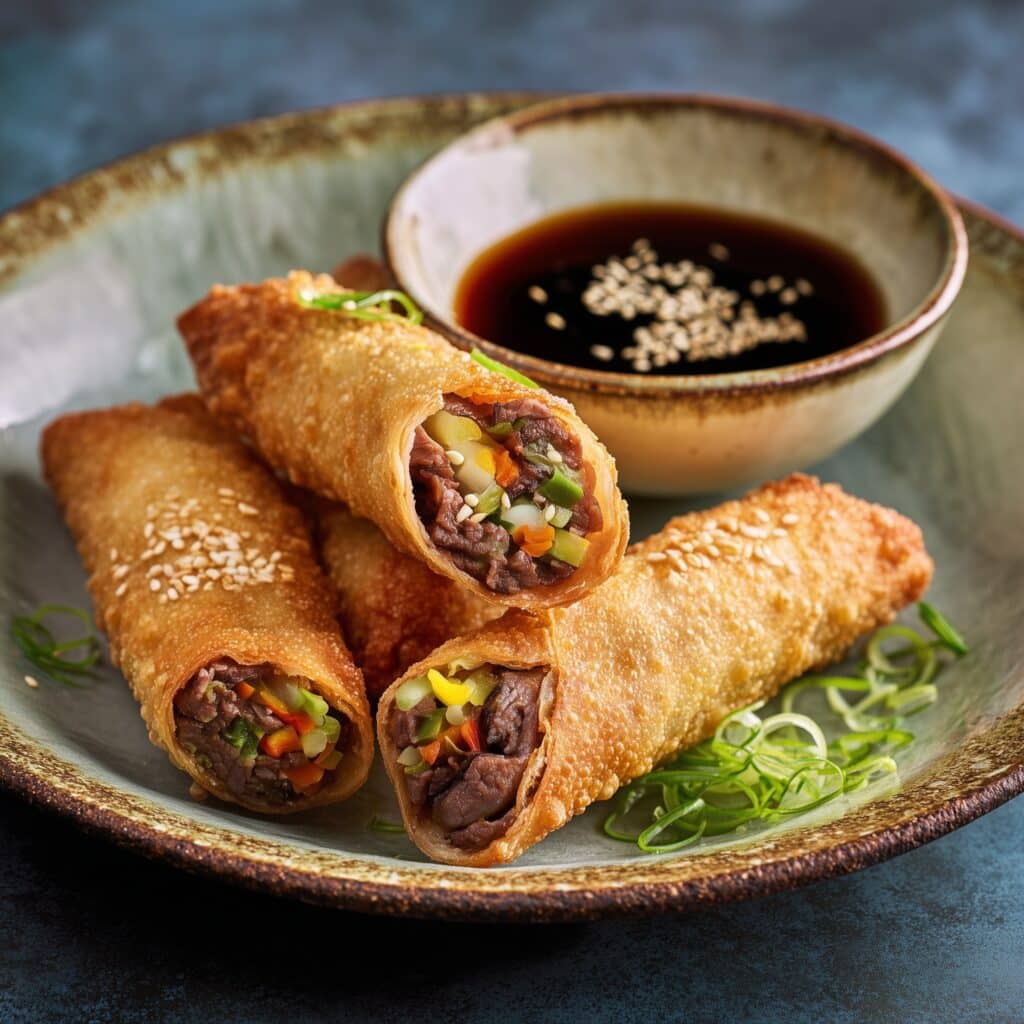 Philly Cheesesteak Egg Rolls Recipe