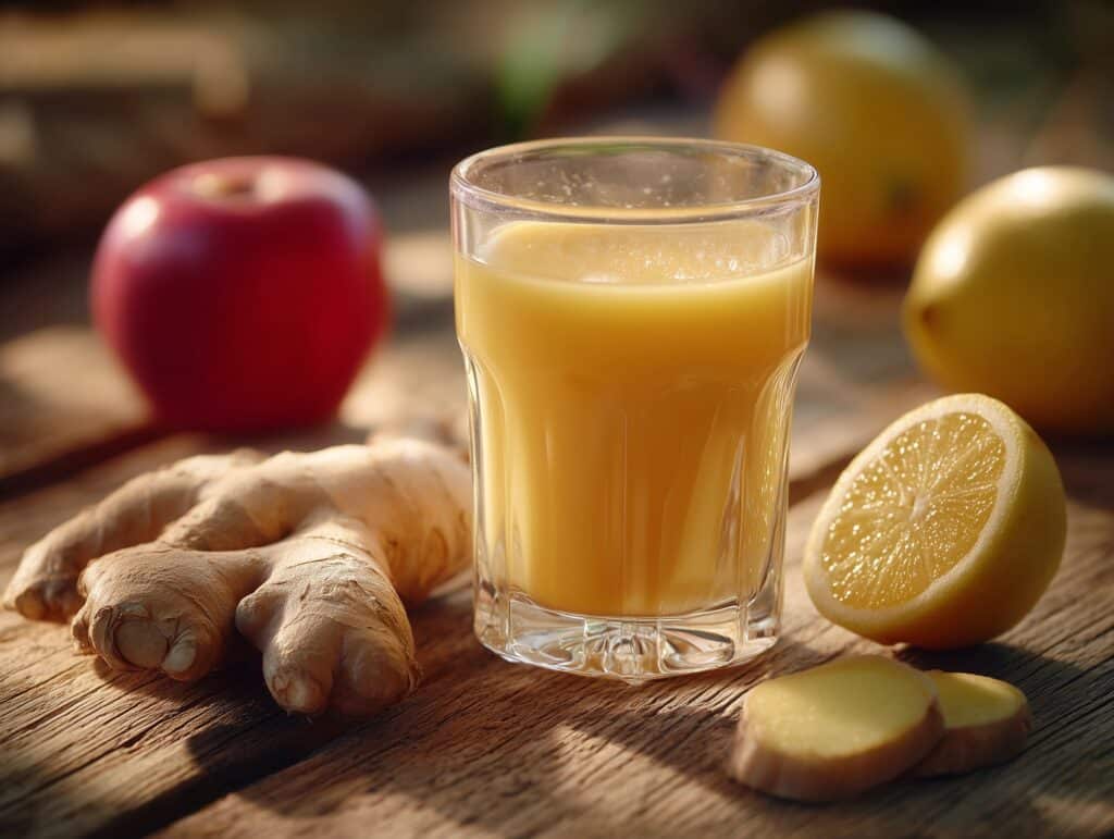 Homemade Immunity Shot with Blueberries and Ginger Recipe