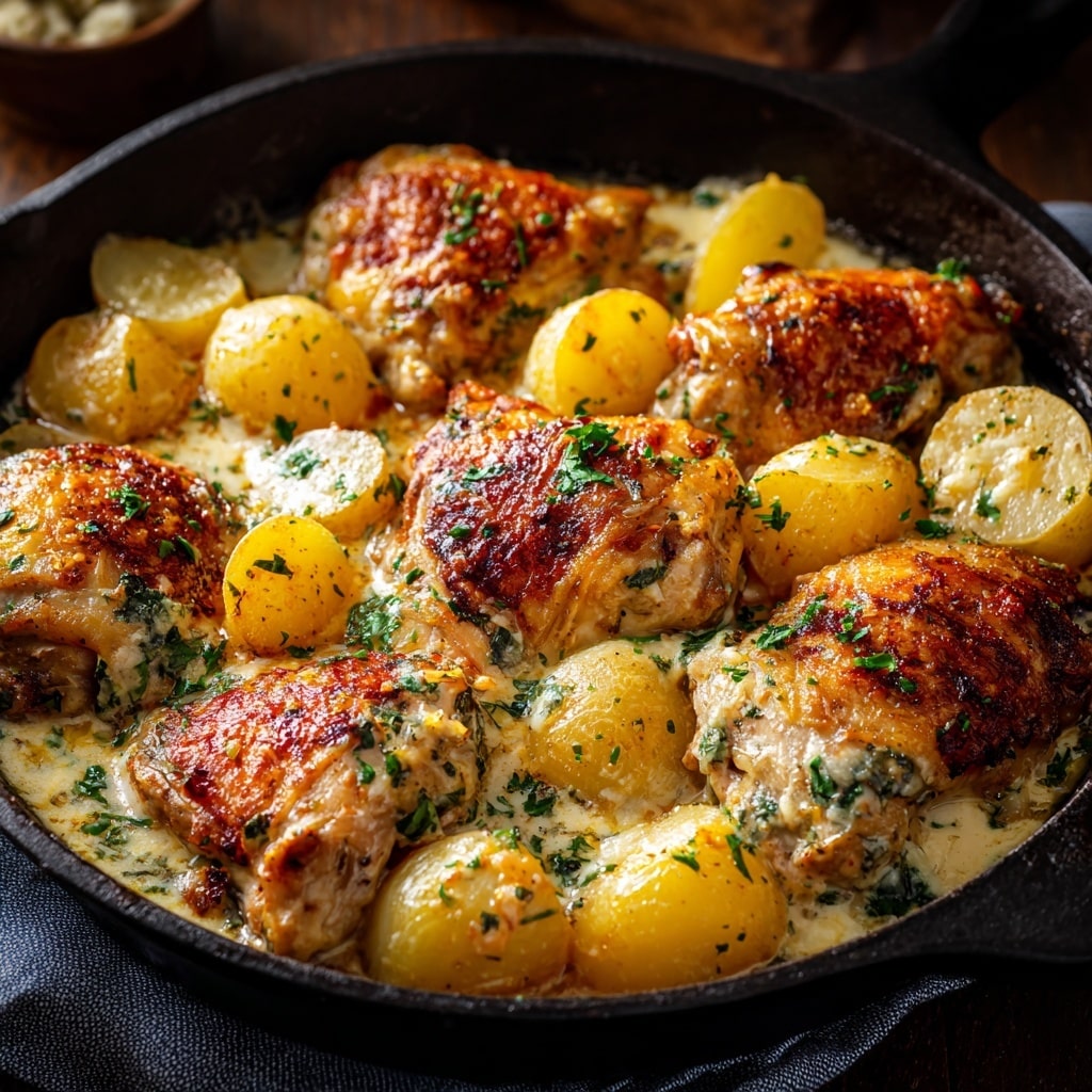 Easy Garlic Parmesan Chicken and Potatoes Recipe