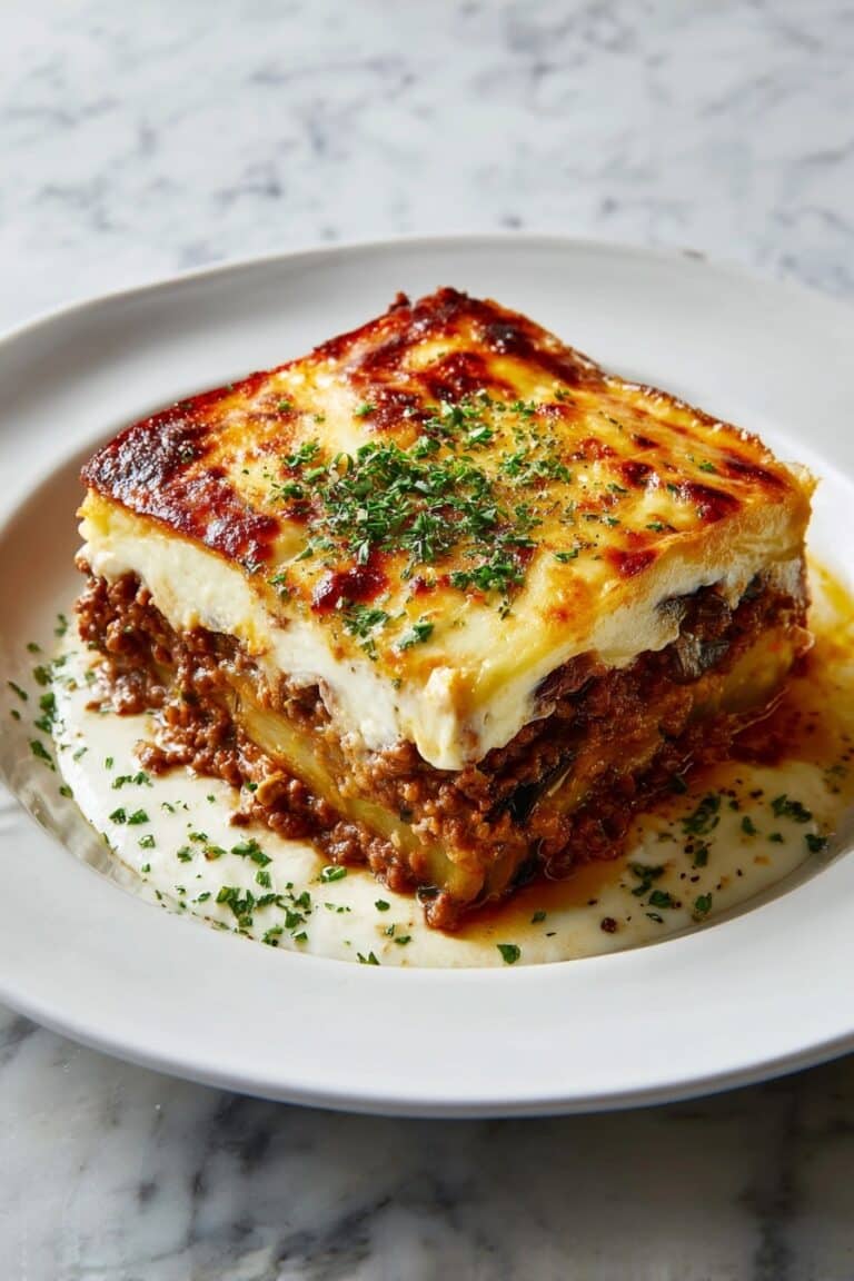 Pastitsio: Greek Baked Pasta with Ground Beef and Creamy Béchamel Recipe