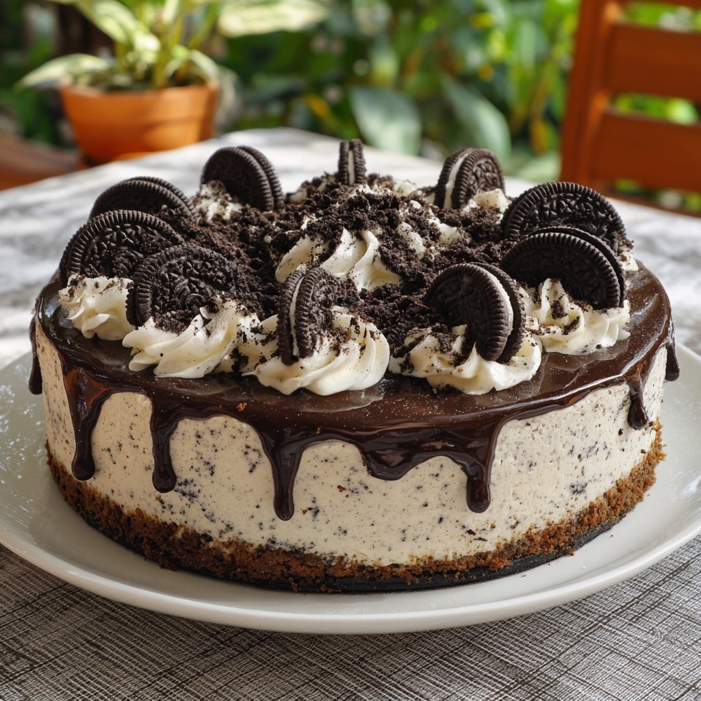 Decadent Triple Chocolate Cheesecake with Oreo Crust Recipe