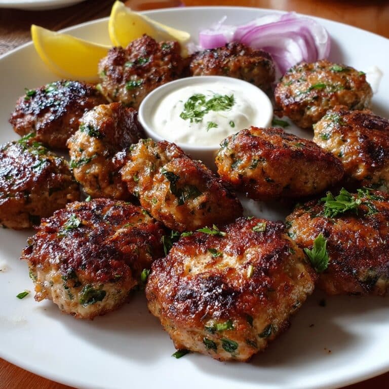 Meze Meatballs with Fresh Salad, Hummus, and Pita Interludes Recipe