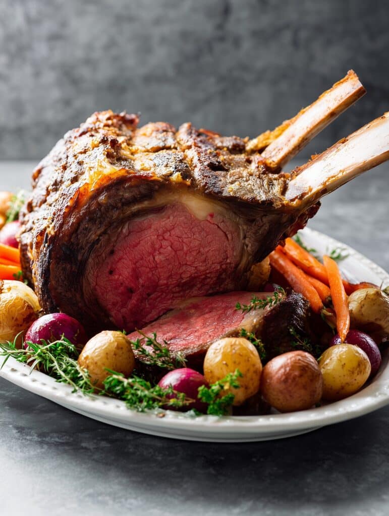 One-Pan Roast Rack of Lamb with Green Olive Potatoes Recipe
