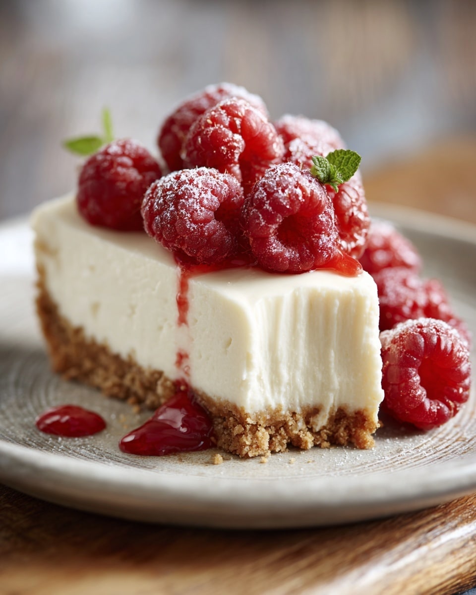 Indulgent White Chocolate Raspberry Cheesecake Bliss Recipe - Recipe Image