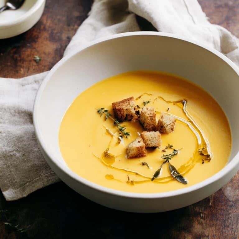 Miso & Butternut Squash Soup with Sesame Kale Recipe