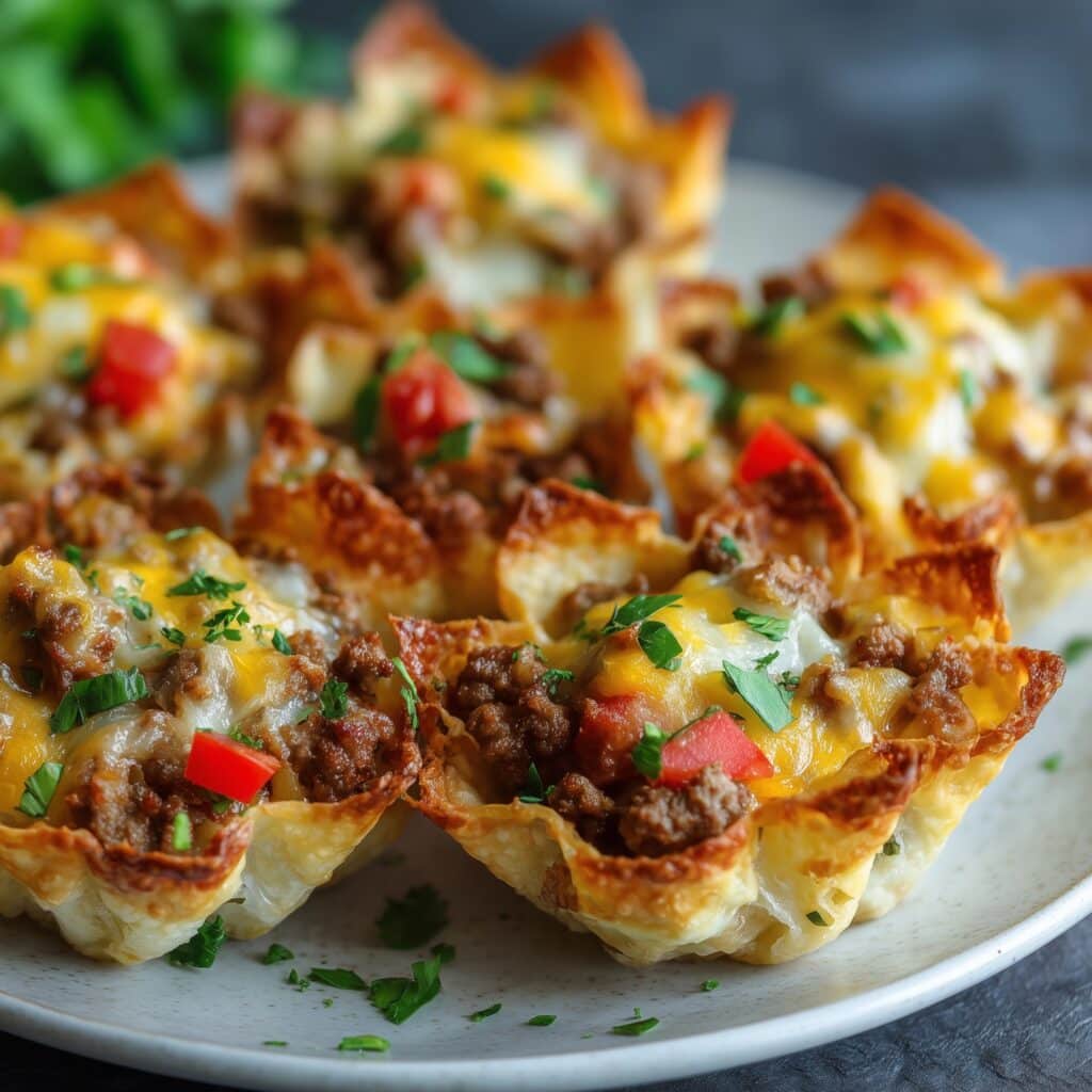 Wonton Taco Cups Recipe