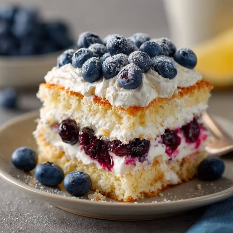 Lemon Blueberry Crazy Cake (No Eggs, No Milk, No Butter!) Recipe