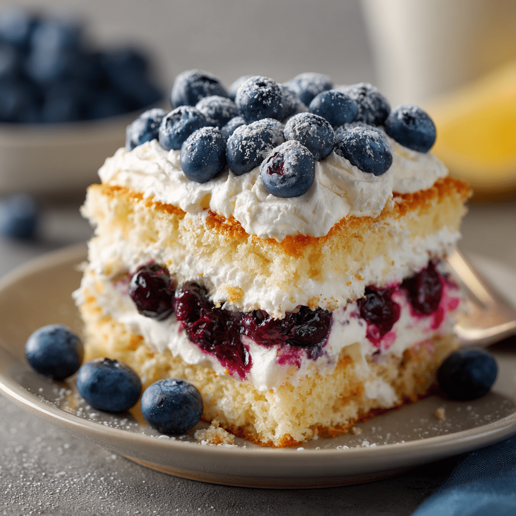 Lemon Blueberry Crazy Cake (No Eggs, No Milk, No Butter!) Recipe - Recipe Image