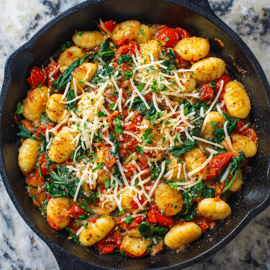 Crispy Gnocchi With Burst Tomatoes and Mozzarella Recipe - Recipe Image