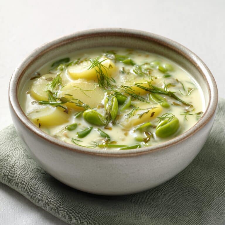 Leek and Potato Soup with Croutons and Chives Recipe