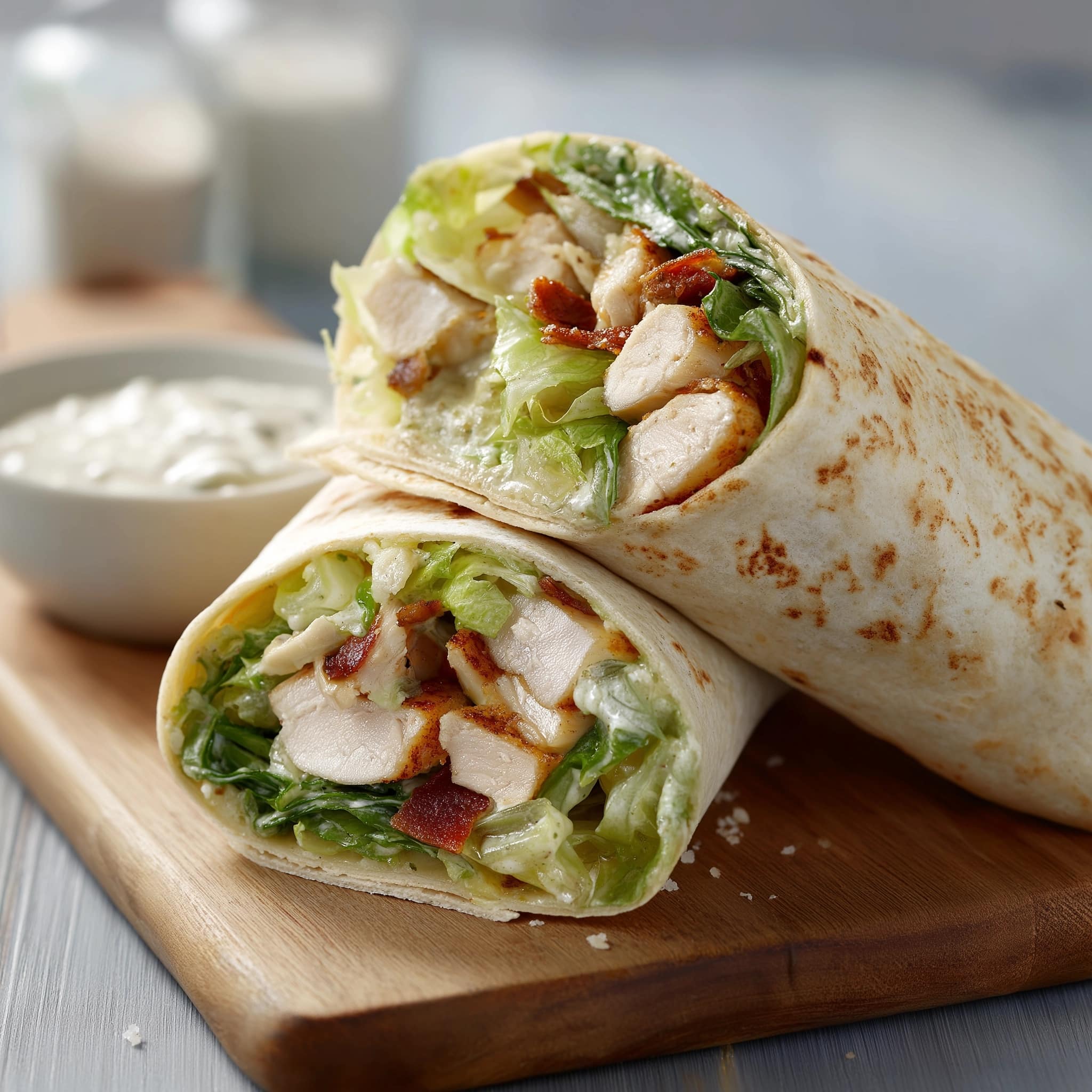 Grilled Chicken Wrap with Bacon and Ranch Recipe - Recipe Image