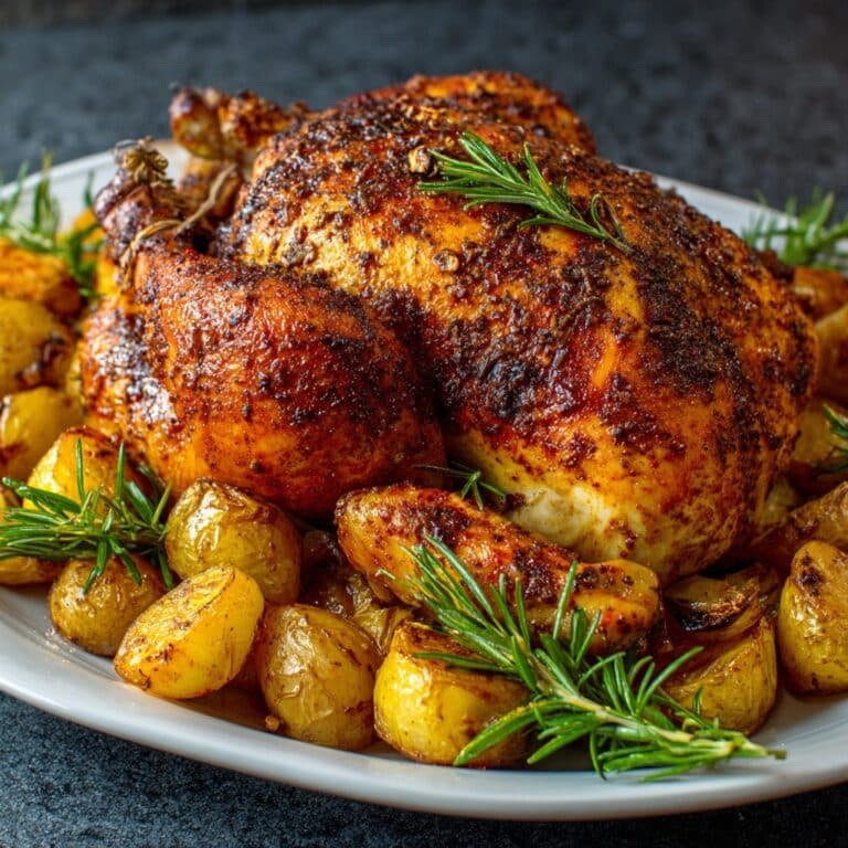 Garlic Herb Butter Roasted Chicken Recipe