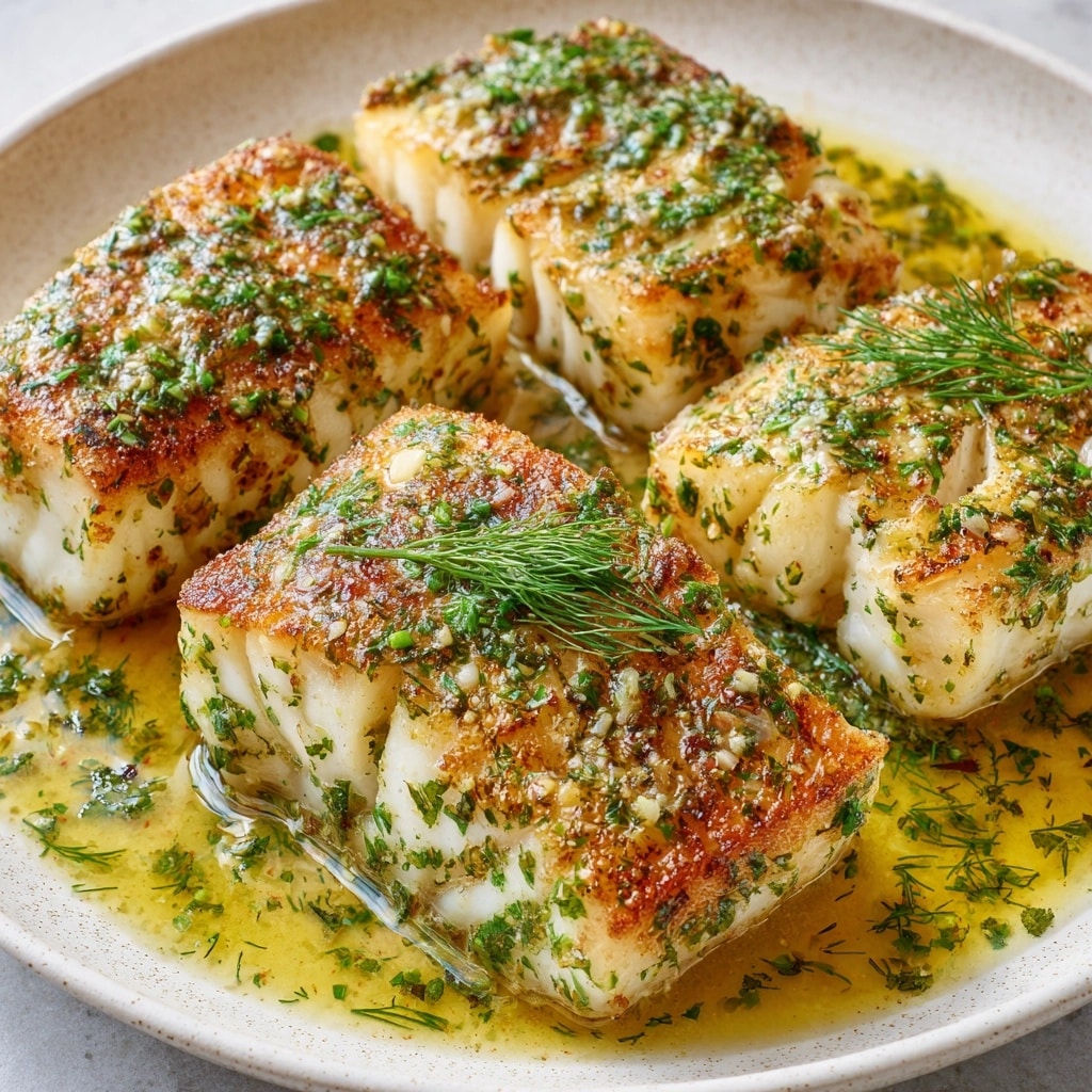 Baked Cod with Lemon Dill Sauce Recipe - Recipe Image