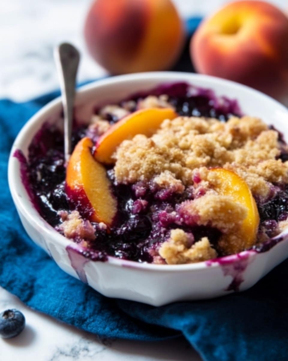Crockpot Blueberry Peach Cobbler: A Delicious and Easy Dessert Recipe - Recipe Image