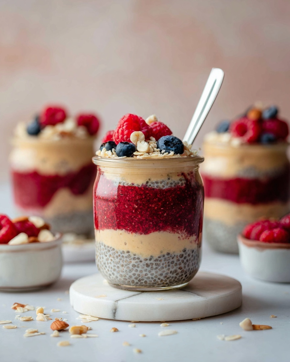 Peanut Butter and Jelly Overnight Oats Recipe - Recipe Image