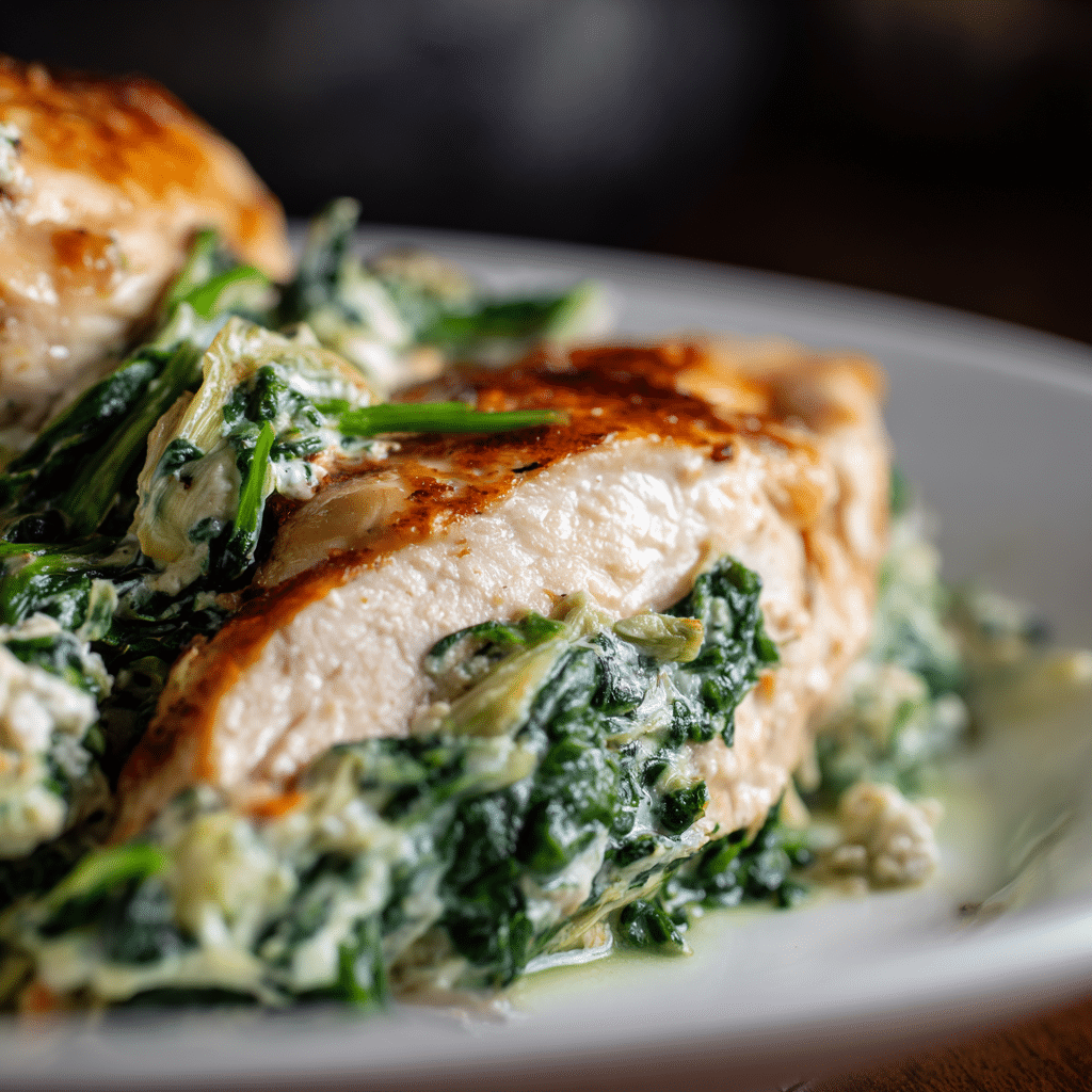 Creamy Spinach Artichoke Chicken Recipe - Recipe Image