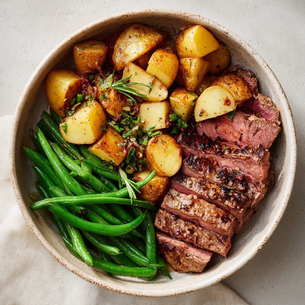 One-Pan Roast Rack of Lamb with Green Olive Potatoes Recipe - Recipe Image