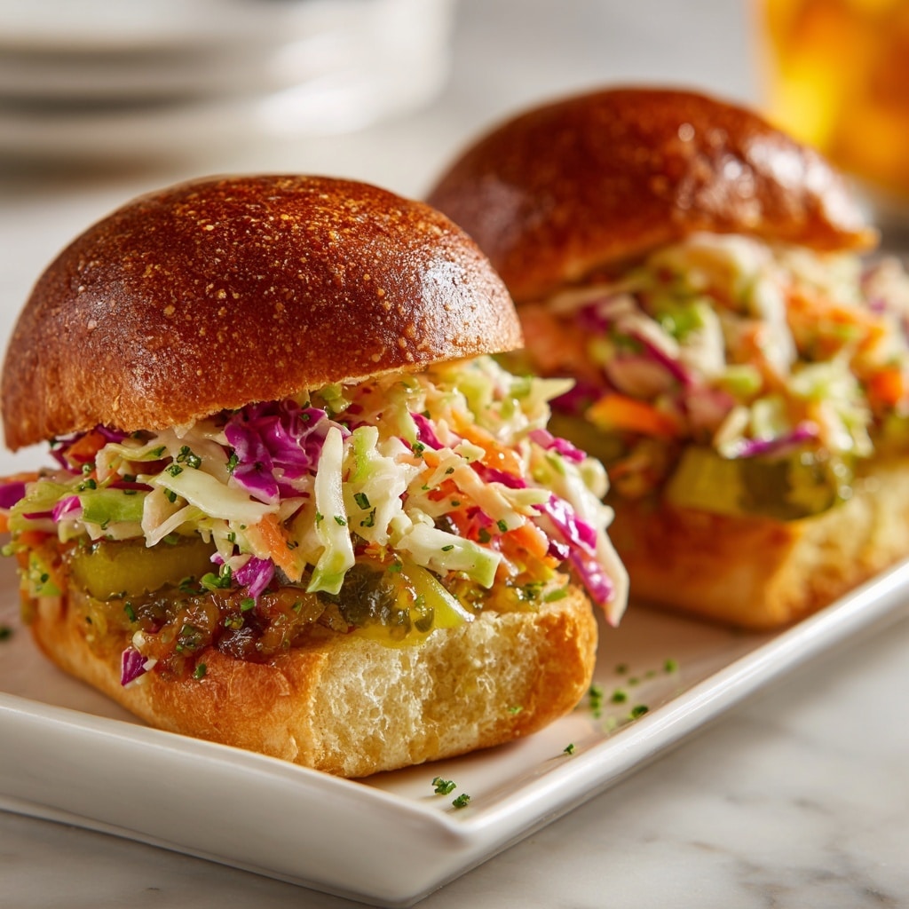 Monday Night Vegetarian Burgers with Fresh Slaw Recipe - Recipe Image