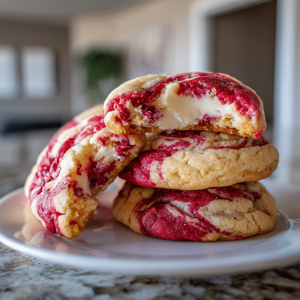 Strawberry Cheesecake Stuffed Cookies Recipe - Recipe Image