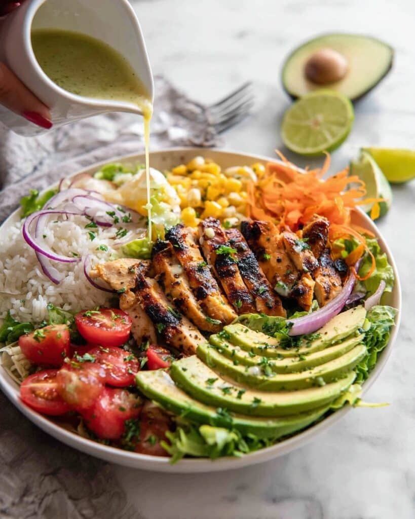 Hawaiian Chicken Salad with Coconut Lime Cilantro Rice Recipe
