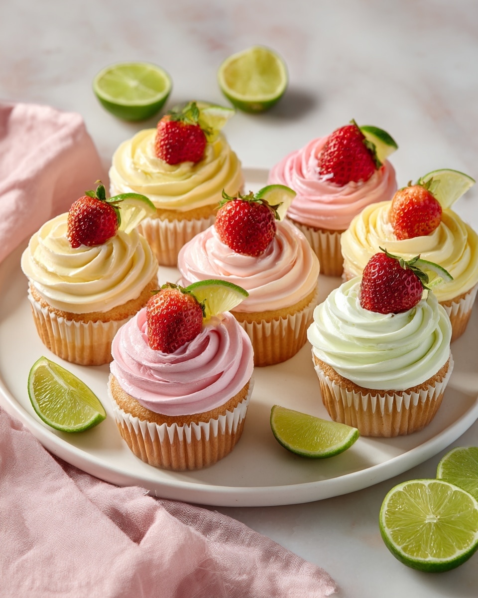 Strawberry Mango Margarita Cupcakes Recipe - Recipe Image