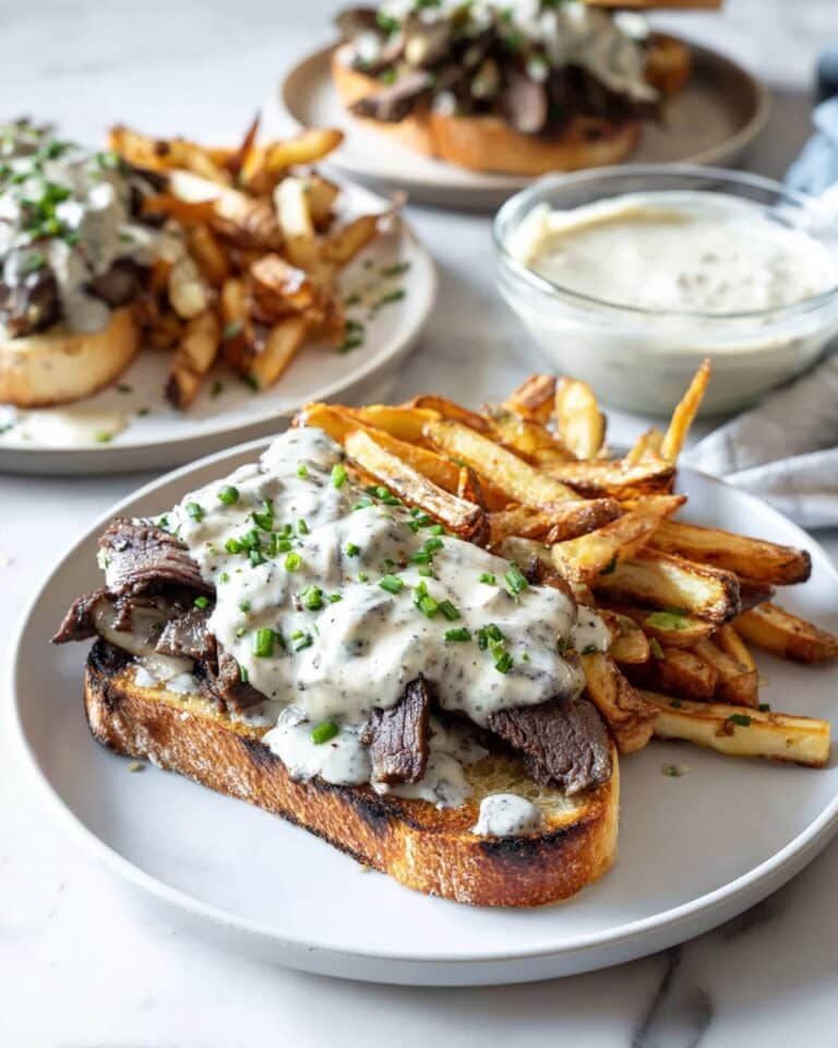 Creamy Mushroom Steak Frites Sandwich Recipe
